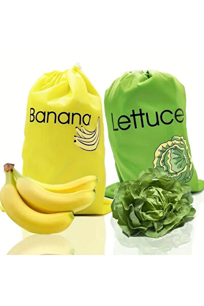SYNOPE Banana, Fruit and Vegetable Storage Bag to Keep Fresh - Drawstring Cloth Bag