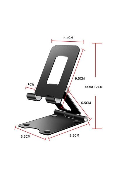 gaman Adjustable Foldable MetAl Aluminum Table Top Phone Holder