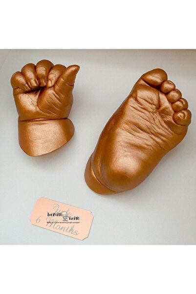 Benim İzim 3 Boyutlu Bebek El ve Ayak Heykel Kiti Boya Hediyeli