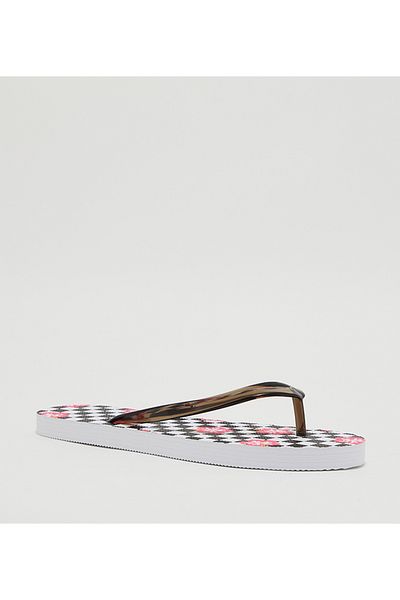 Aeropostale Women's Black Floral Slippers