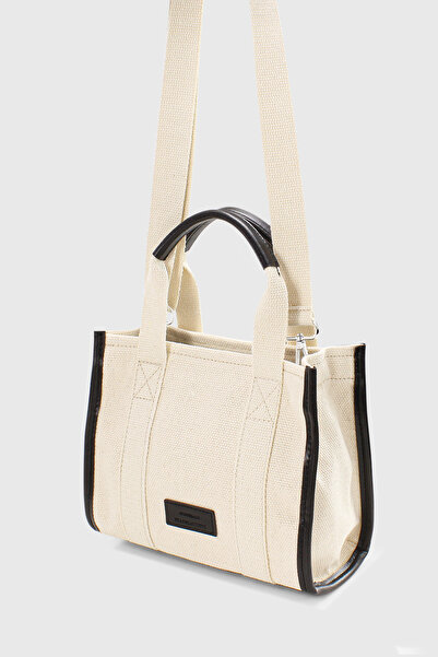 Housebags Geantă tote din pânză neagră moale pentru femei