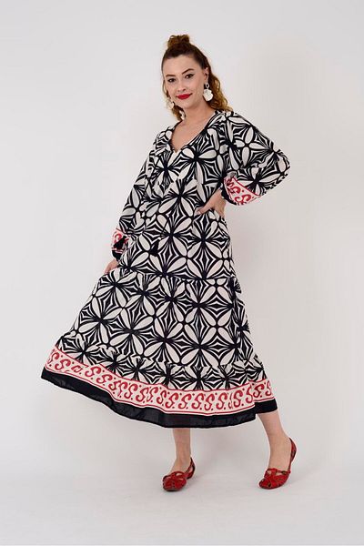 Park Moda AN10625 ROCHIE DE VOLAN DETALIATĂ DE CUCURI