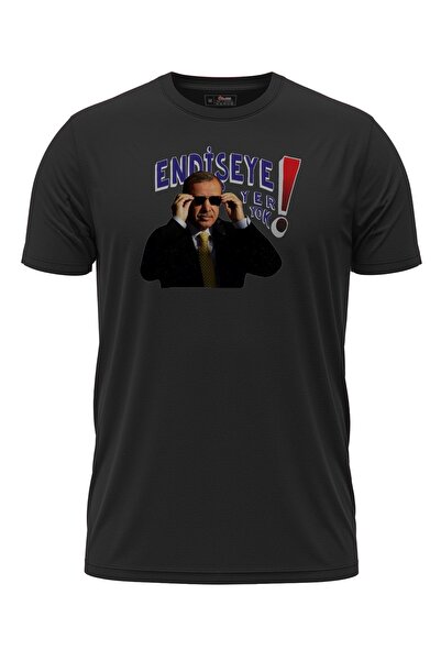 Turuncu Tekstil رجب طيب أردوغان - لا داعي للقلق! - تيشيرت أسود للجنسين