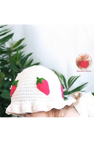 PERFECT Girl's Hat - Hand Knitted, 100% Cotton Bucket Hat