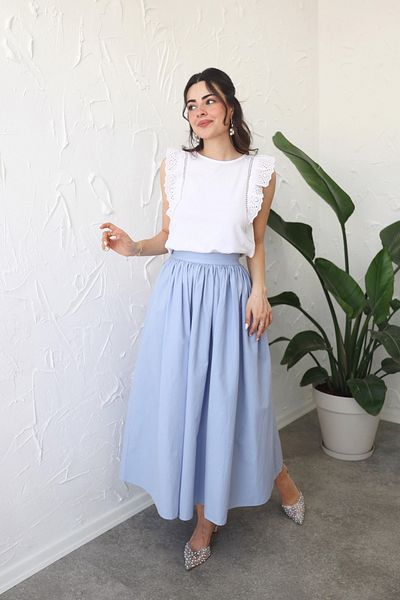 Poliyance Light Blue Feris Skirt