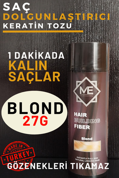 ME PROFESSIONAL 27GR SARI Saç Dolgunlaştırıcı Keratin Fibers, Topik Saç Tozu,...