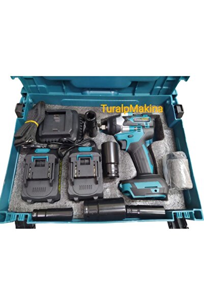haktaş AKÜLÜ SOMUN SIKMA SÖKME 650 TORK 21V ÇİFT AKÜ LOKMA TAKIMLI HKT507