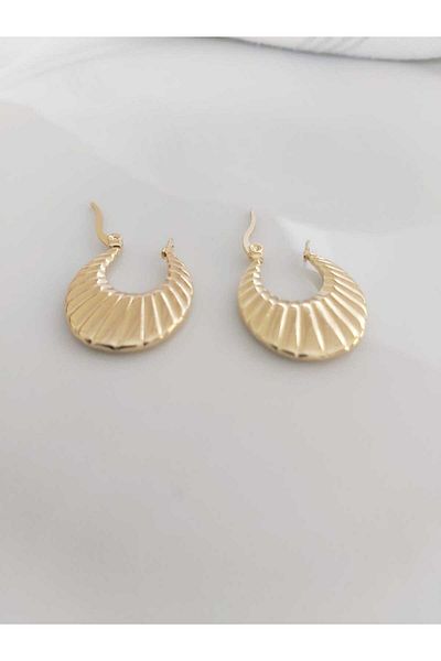 DEVİ fashion Gold Vintage Steel Hoop Earrings