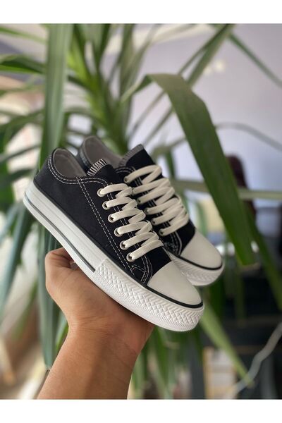 STARYOU STORE Unisex Black Short Linen CNV Casual Sneaker - Sports Shoes