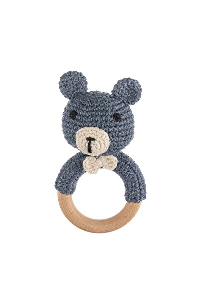 Wellgro Cuddly Amigurumi Ayıcık Çıngırak-lacivert