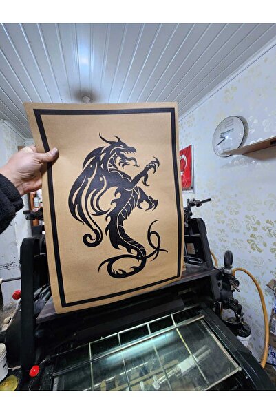 KERVANCUP AMBALAJ 35x50 KAĞIT OTO PASPAS EJDER LOGO BASKILI