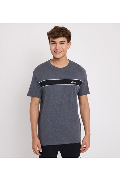 Aeropostale Men's Gray Plain Crew Neck Short Sleeve T-Shirt