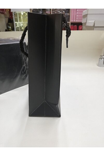 BURAKKUTU Karton Çanta Düz Siyah 12x17cm Paket 24 Adet