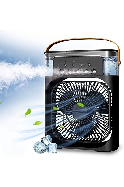 Genel Markalar Yeni Işıklı 600ml 5 Spreyli Vantilatör Buzlu Buharlı Mini Klima Mini Fan