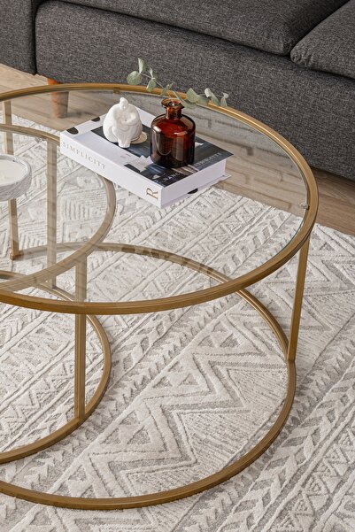 DEKOPRATİK - Belarus Orta Sehpa Gold 80cm