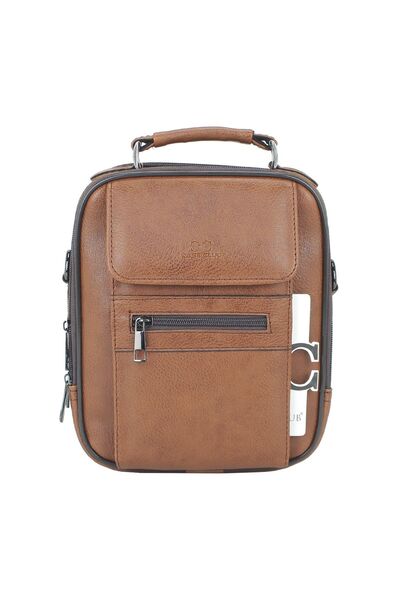 Case Club حقيبة يد رجالية مع حافظة، هيكل معدني مع حزام كتف كبير