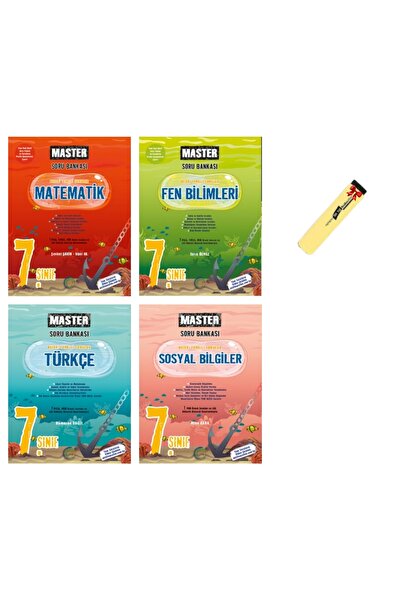 Okyanus Yayınları 7. Sınıf Master Matematik Fen Türkçe ve Sosyal 4lü Soru Ban...