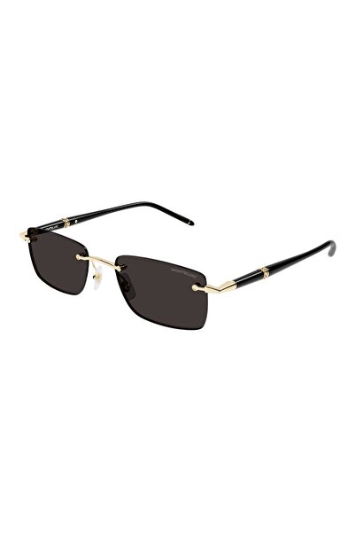 Montblanc MB0344S001 Erkek Güneş Gözlüğü Gold Metal Çerçeve Füme Lens UV400