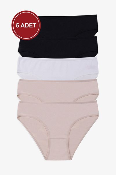koza iç giyim Women's 5-Piece Lycra Panties