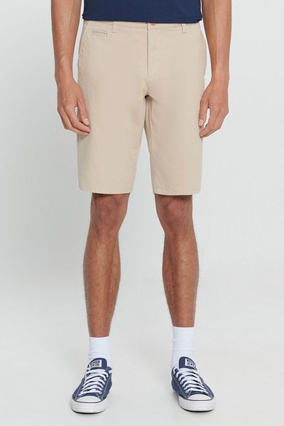 AC&Co / Altınyıldız Classics Pánské béžové Slim Fit Slim Fit Dobby 100% bavlna Ležérní chino šortky