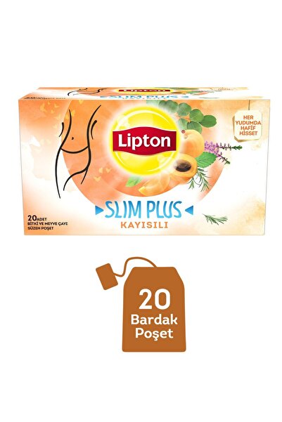 Lipton Slim Plus Kayısılı Bardak Poşet Bitki Çayı 20'li 36 gr
