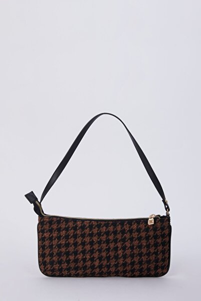 Pierre Cardin Braune Tweed Damen-Umhängetasche 05PO22Y1564