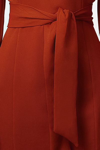 Trendyol Collection Hnědé midi šaty rovného střihu - Twoaw23El00895