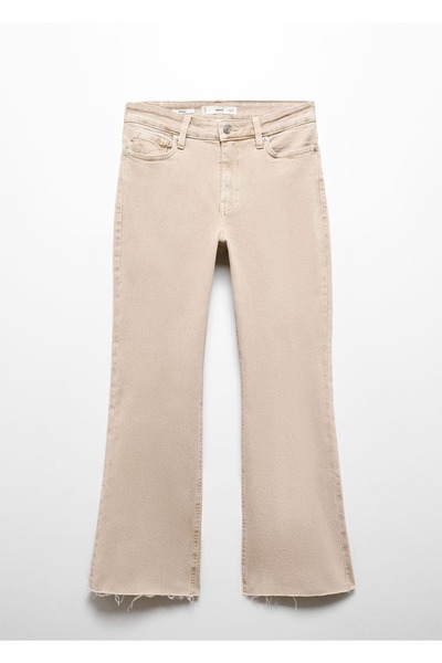MANGO Woman Sienna Flare Crop Jean Pantolon