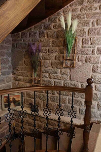 DDPEST Dds-a204 Dekoratif Ahşap Saksıda Yapay Çiçek Aranjman Duvar Saksısı-nt