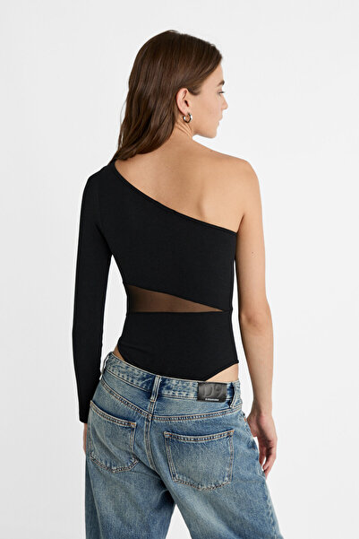 Stradivarius Transparent Detailed Asymmetrical Body