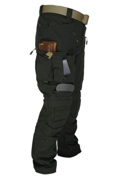 Mudeir Pantolon Algan Koyu Haki 34 Boy Taktik Outdoor Tactical 4 Mevsim Operasyon Çok Cepli Ripstop Koruma