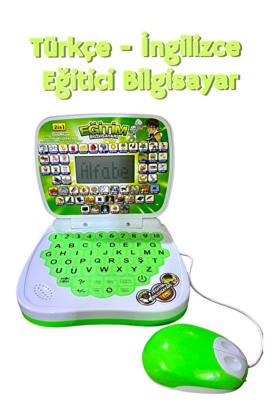 Genel Markalar Ben 10 Eğitici Oyuncak Bilgisayar Oyuncak Laptop Türkçe İngili...
