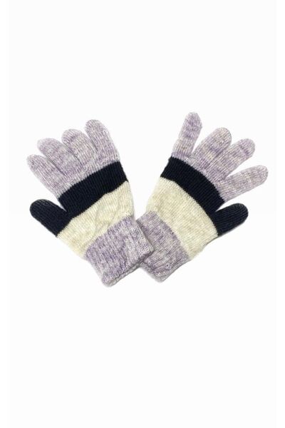 Suve Kız Çocuk Triko Bilekten Lastikli Parmaklı Kar Eldiveni 12-16 Yaş