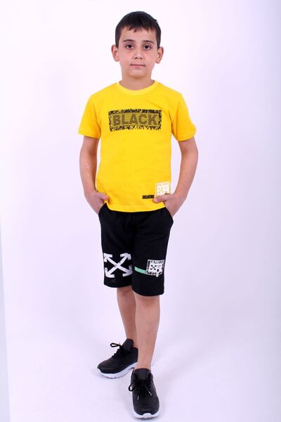 PANİO KİDS Набір з принтом Black Yazılı Kaprili