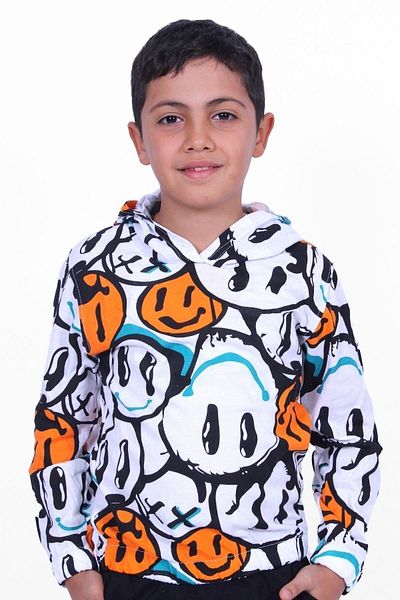 PANİO KİDS Hanorac cu glugă cu model Emoji unisex - 2 fire