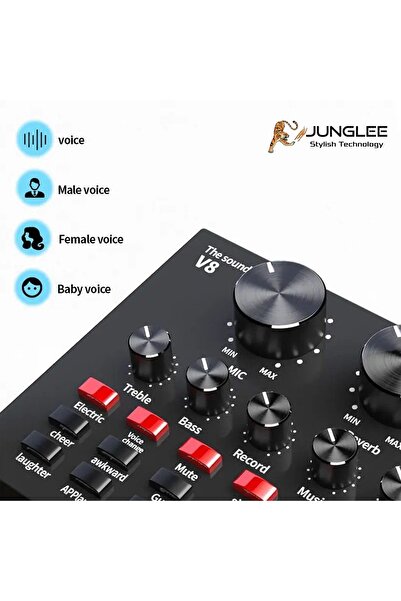 JUNGLEE Condenser Microphone Masaüstü Profesyonel Mikrofon Bm-700