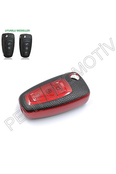 PELİTOTOMOTİV Κόκκινη θήκη κλειδιού Ford C Max Kuga Tourneo Superlux