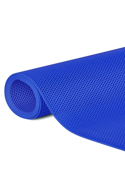 Ankara Kıvırcık Petek Mat Mavi Pvc Kaydırmaz Islak Zemin Yolluk