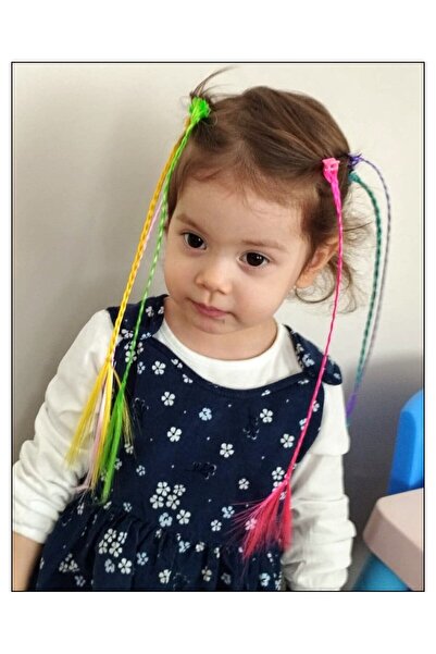 Papakudi Girl's Colorful 6-Piece Braided Peg Buckle Hair Accessory Set