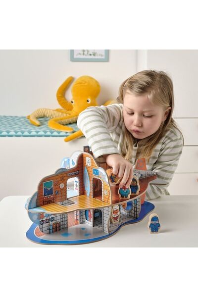 IKEA BLÅVINGAD submarine game set multi-colored 11 pieces