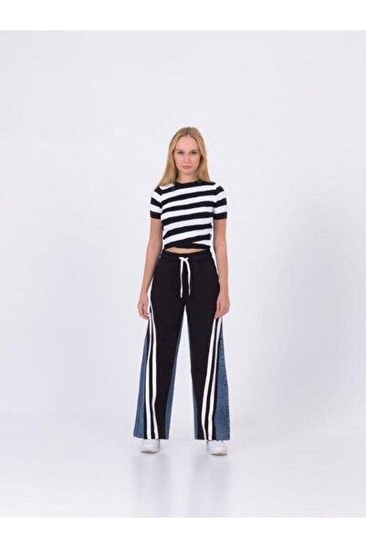 Zekids Дънки с широки крачоли и ленти за момичета