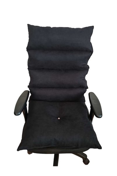EnkiMed Black Color Orthopedic Gamer Chair Cushion -Office Chair Cushion Back Support