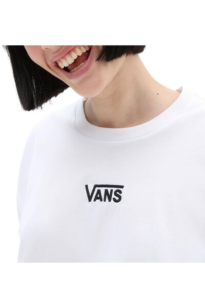 Vans Flying Oversized D Women's White T-Shirt - Vn0A7Yutwht1