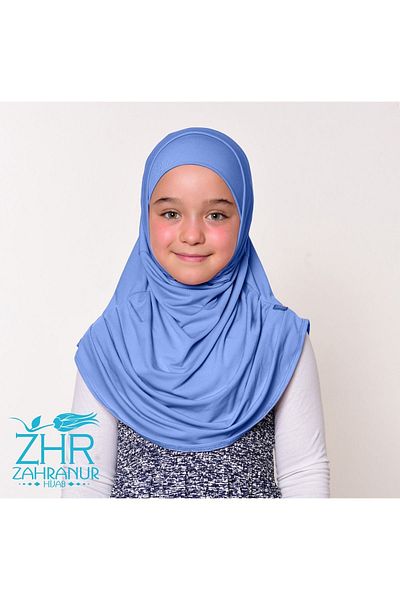 ZAHRANUR HİJAB Set practic de șal și eșarfe pentru copii de 6-10 ani (2 bucăți)
