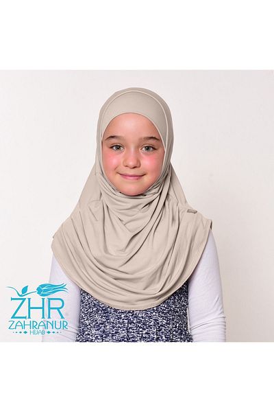 ZAHRANUR HİJAB Παιδικό πρακτικό σάλι/μαντήλι Viscose One Piece (6-11 ΕΤΩΝ)