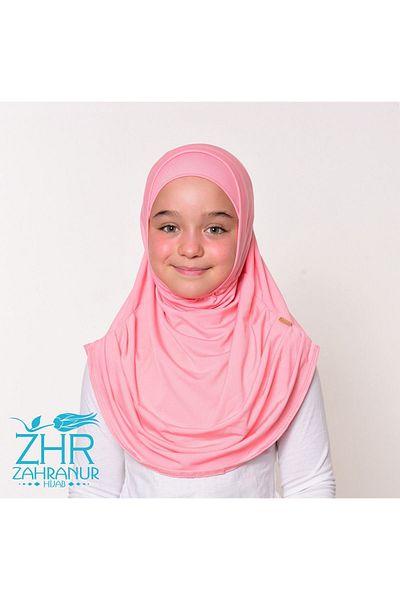 ZAHRANUR HİJAB Πρακτικό σετ σάλι και κασκόλ για παιδιά 6-10 ετών (2 τμχ)