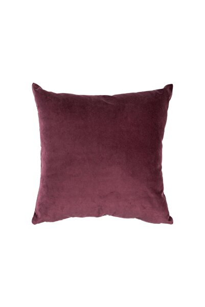 Vanelli Home Mat Kadife Mürdüm 45x45 cm Kare Kırlent Kılıfı