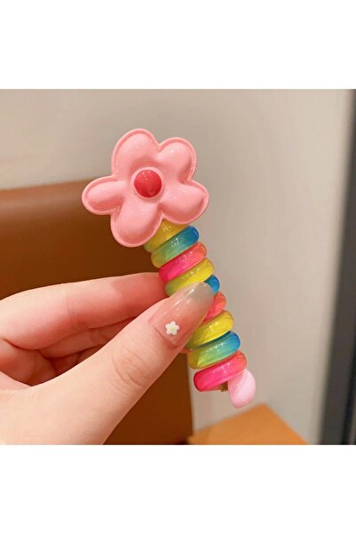 Cinderella Agrafă pentru păr cu spirală cu flori roz - Agrafă pentru păr din ...