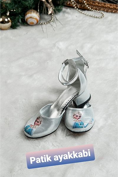 patik ayakkabı Silver Girl's Heeled Shoes