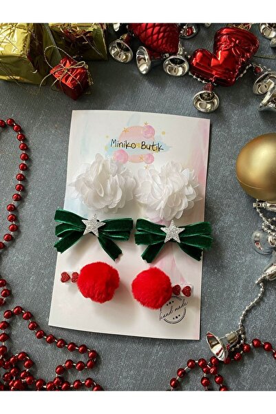 Miniko Butik مجموعة مشبك مشبك السنة الجديدة مكونة من 6 قطع